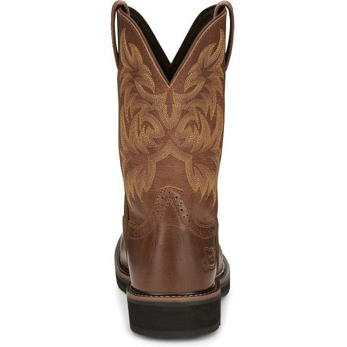 Justin Men's Handler 11 CT Western Work Boot -Brown- SE4824