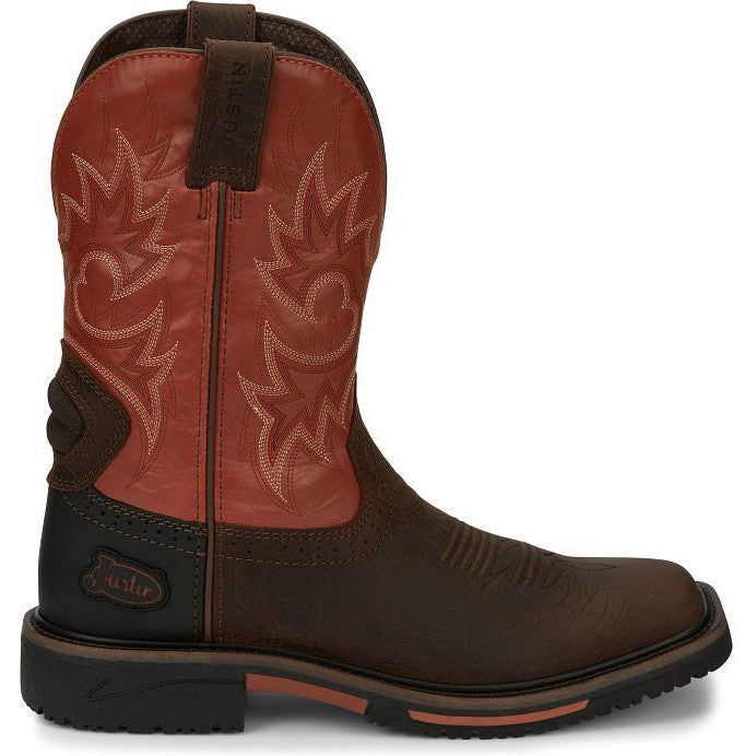 Justin Men's Joist 11 Waterproof Western Work Boot -Brown- SE4944