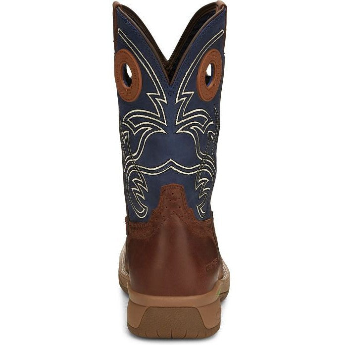 Justin Men's Nitread 11 Nano Composite Toe Western Work Boot -Blue- CR3202