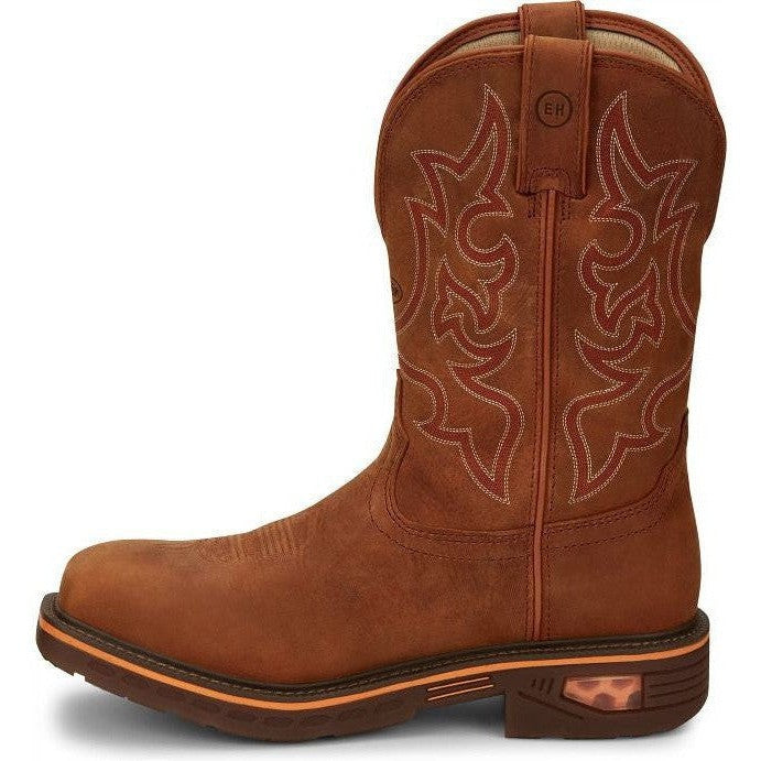 Justin Men's Resistor 11 Nano Comp Toe Western Work Boot -Brown- CR4016