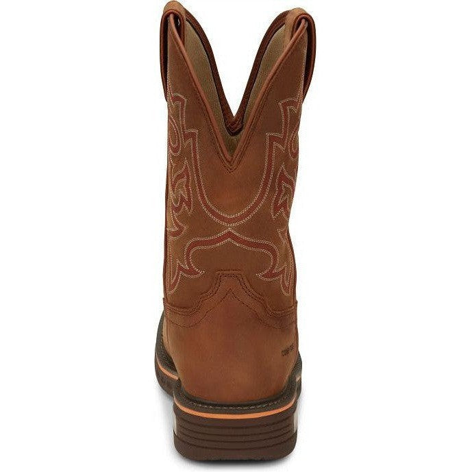 Justin Men's Resistor 11 Nano Comp Toe Western Work Boot -Brown- CR4016