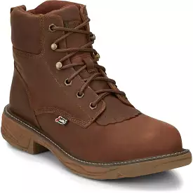 Justin Men's Rush 6 Nano CT wP Western Work Boot -Brown- SE466