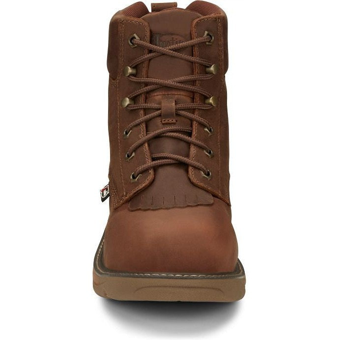 Justin Men's Rush 6 Nano CT wP Western Work Boot -Brown- SE466