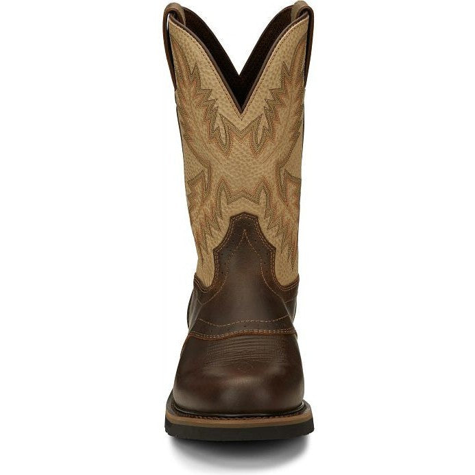 Justin Men's Superintendent 11 Western Work Boot -Brown- SE4660