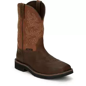 Justin Men's Switch 11 Composite Toe Western Work Boot -Brown- SE4812