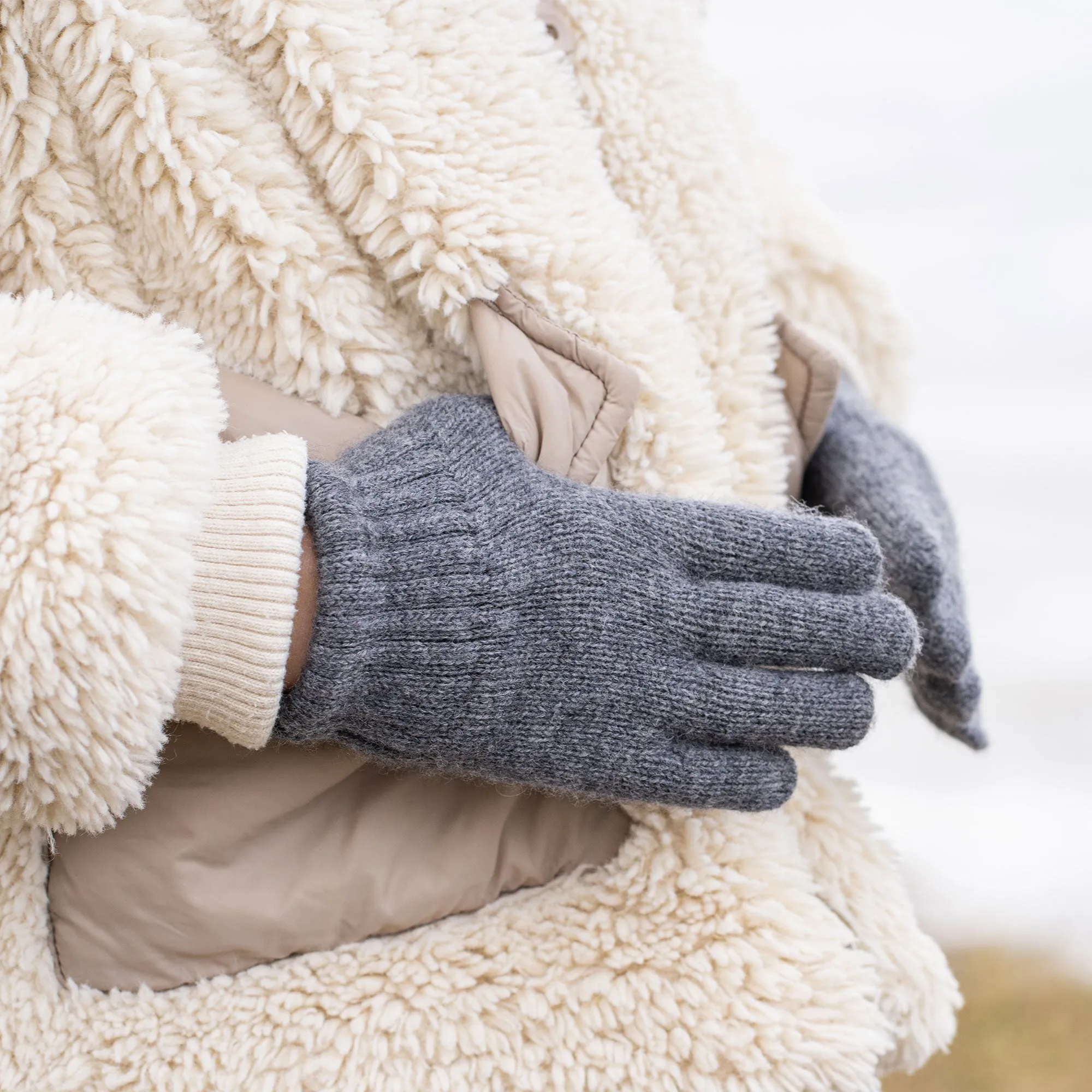 Kids' Knit Gloves Cashmere Blend