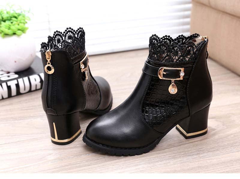 Lace Ankle Woman Boots