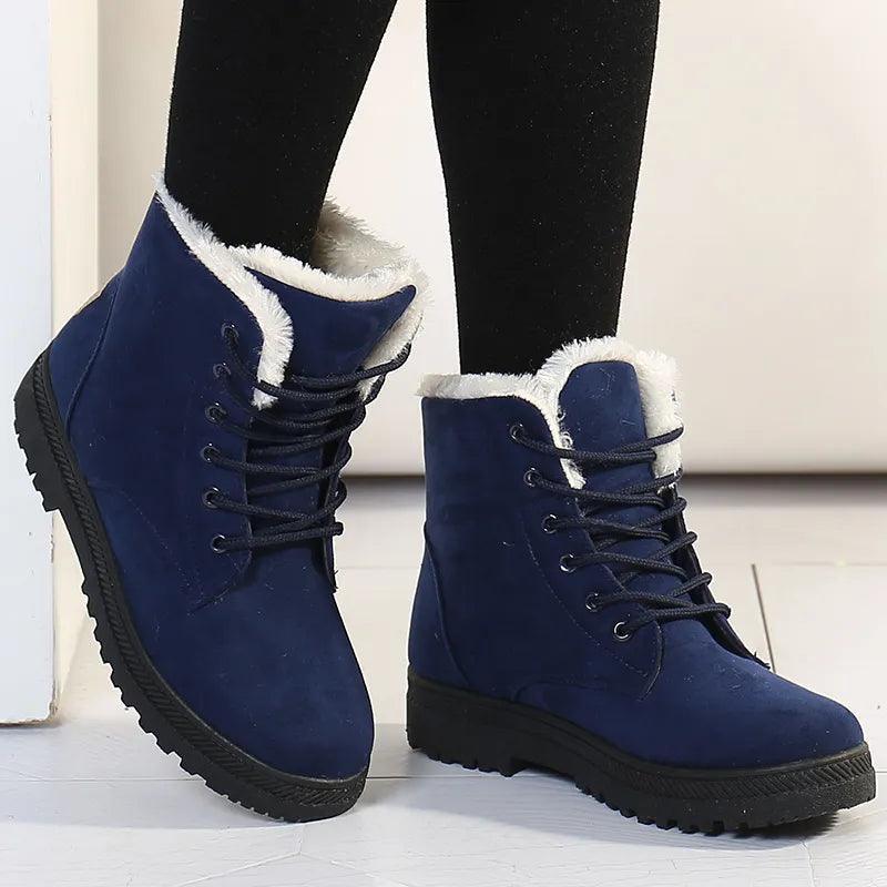 Lace Up Winter Women Snow Boots