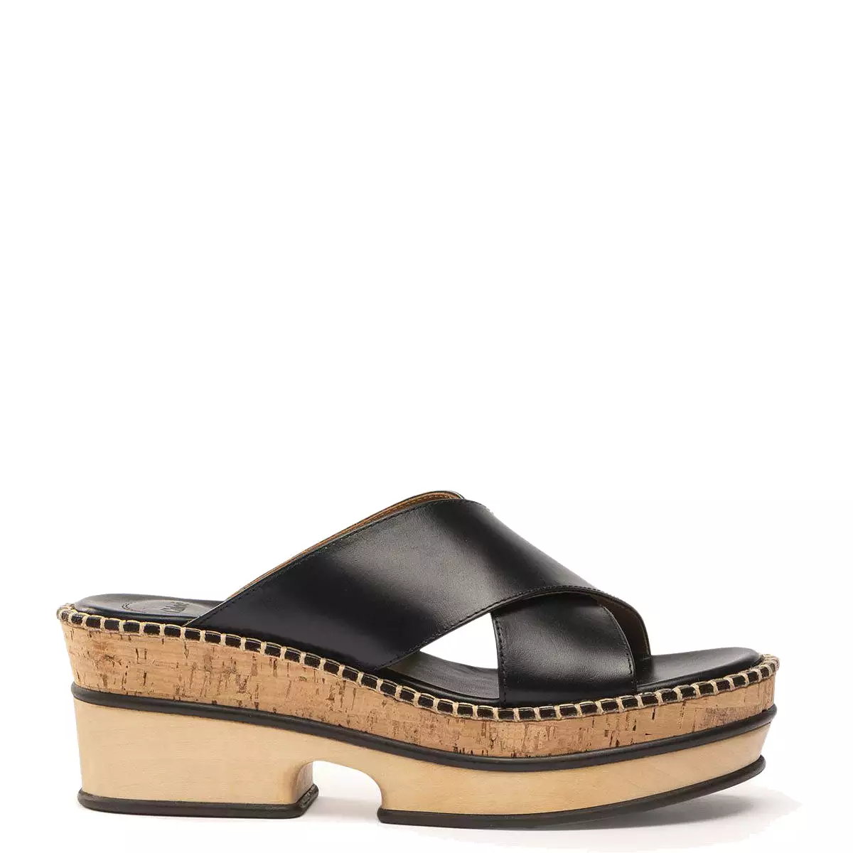 Laia Flatform Slide, Black