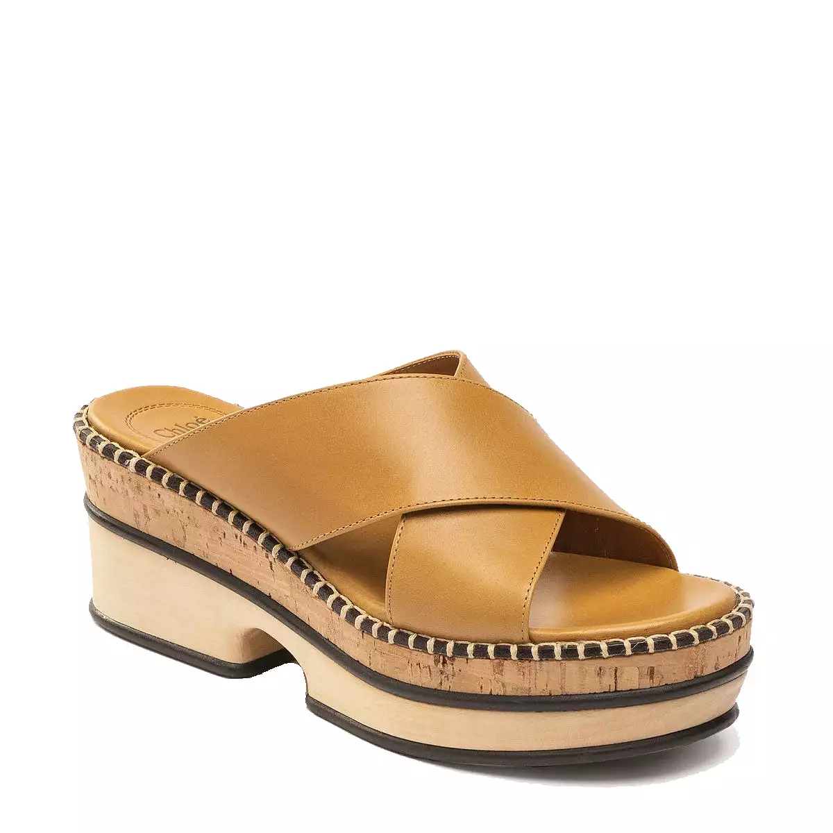 Laia Flatform Slide, Brown