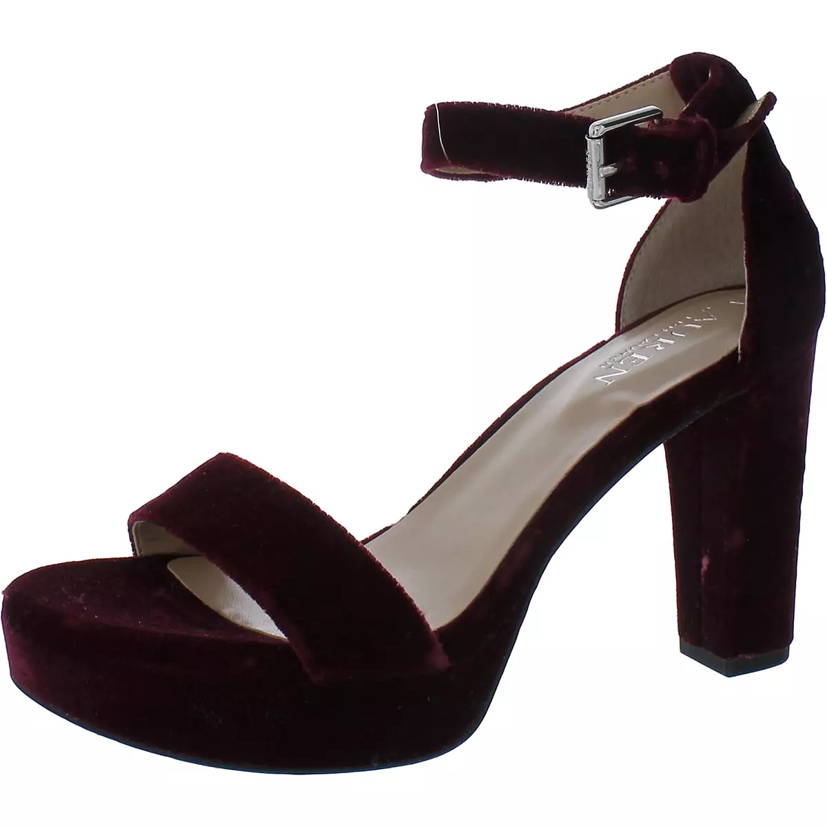 Lauren Ralph Lauren Womens Sylvia Velvet Ankle Strap Platform Sandals