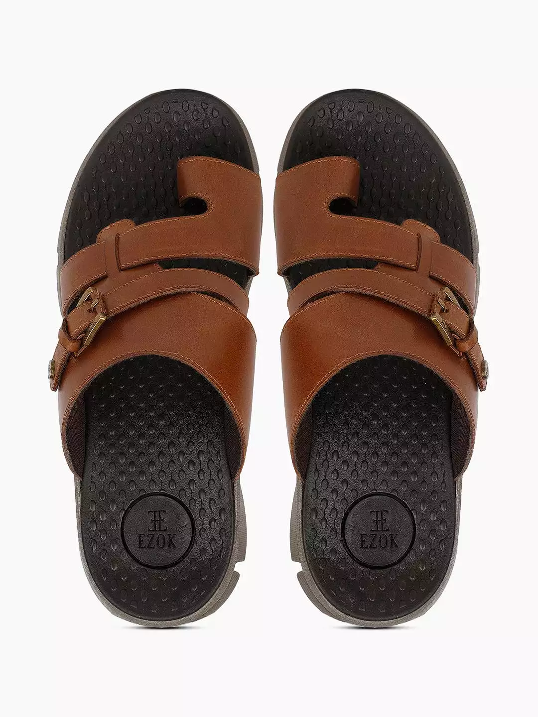 Leather sandal for men (Tan)