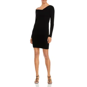 Line & Dot Womens Ribbed Mini Sweaterdress