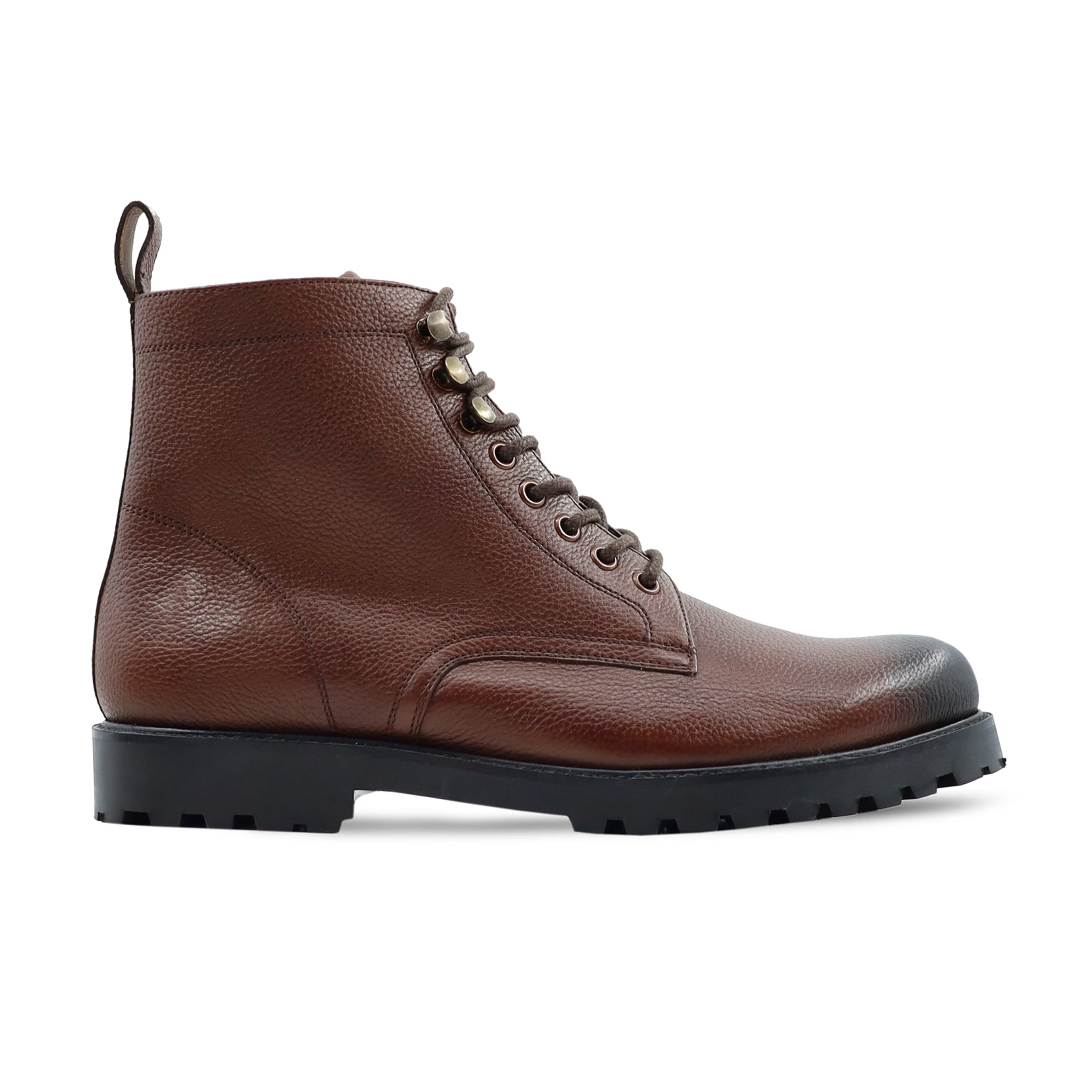 Logon - Men's Oxblood Pebble Grain Boot