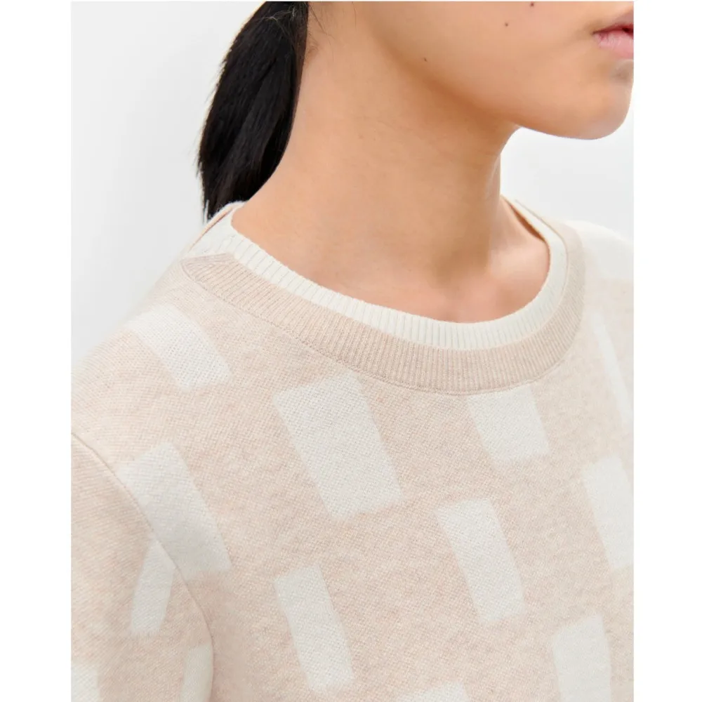 marimekko  |Crew Neck Casual Style Wool Long Sleeves Cotton Medium