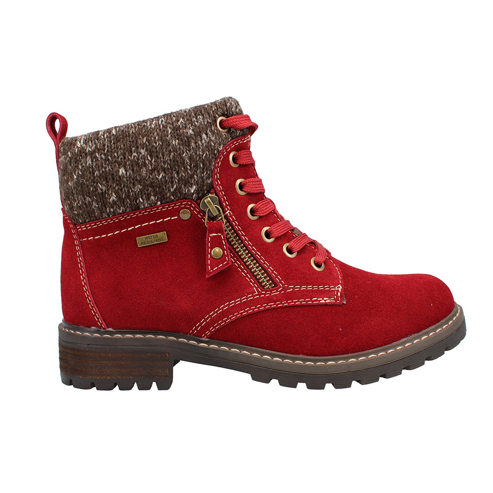 Melodie Wide Fit Women's Knitted Trim Suede Boot