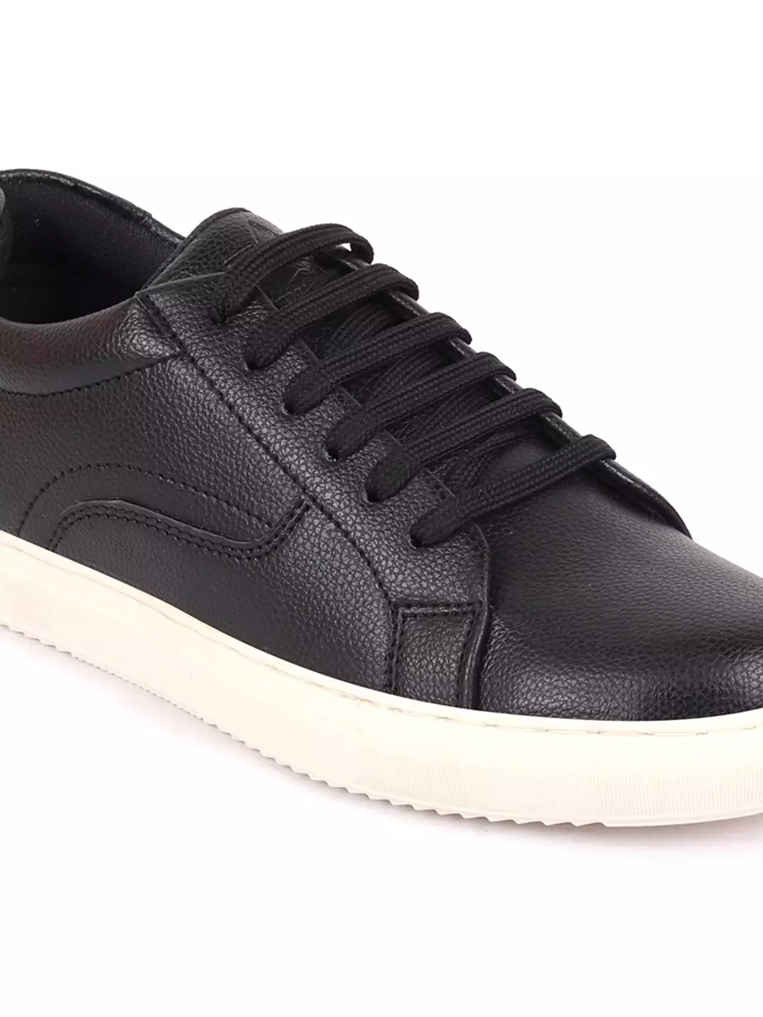 Men Black Classic Outdoor Lace Up Sneakers