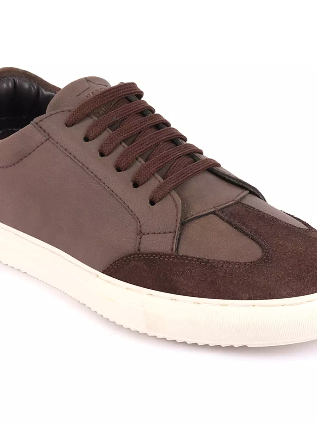 Men Brown Lace-Up Low Top Classic Sneakers Casual Shoes