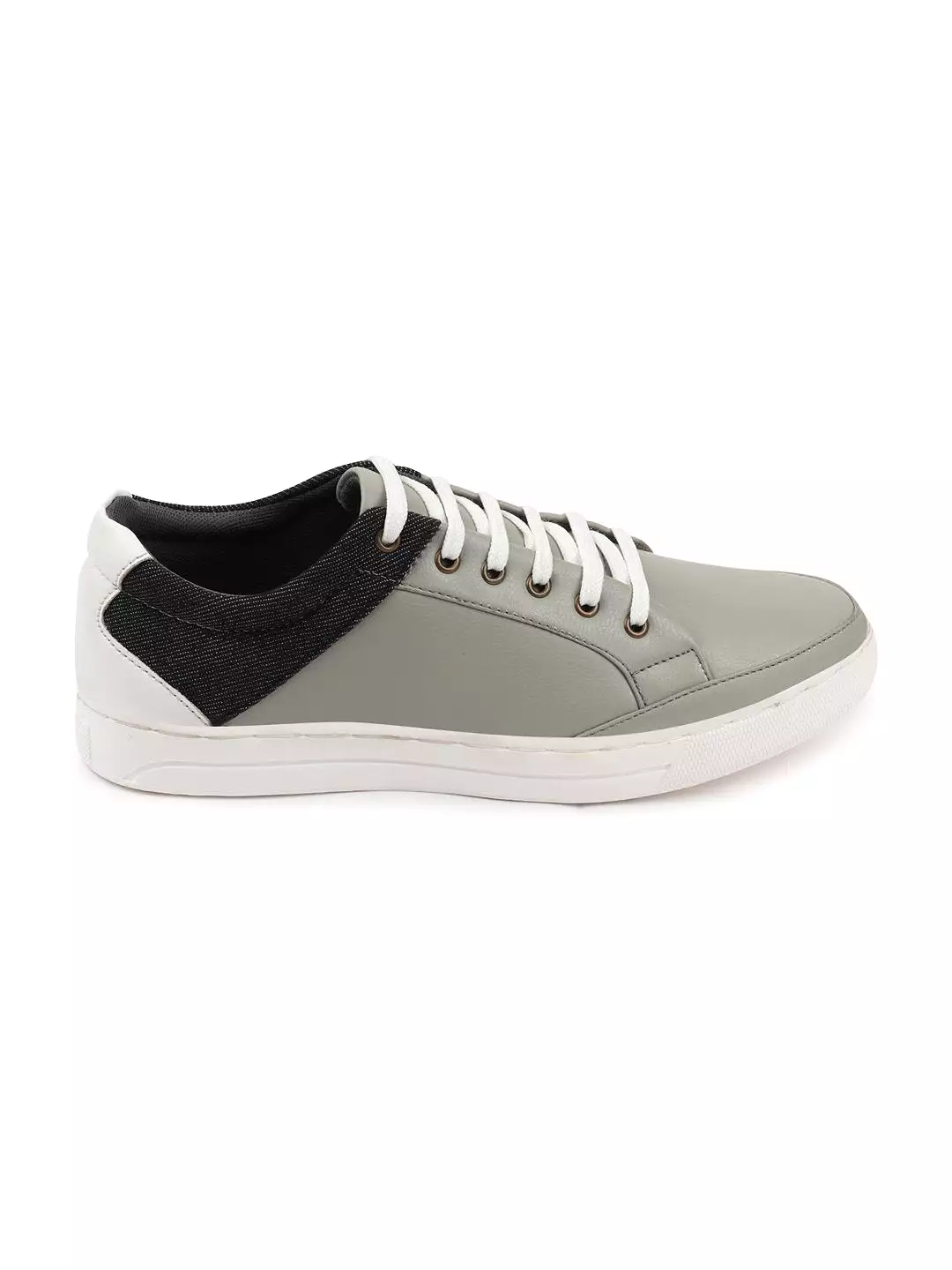 Men Grey Classic Lace Up Sneakers