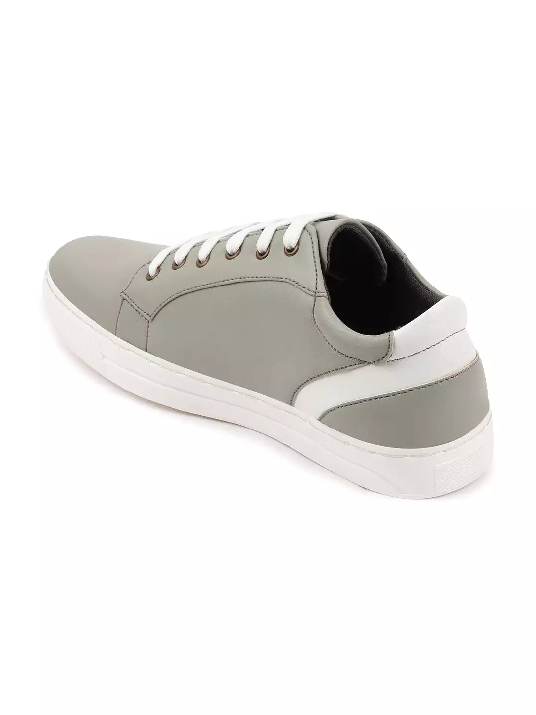 Men Grey Stylish Lace Up Sneakers