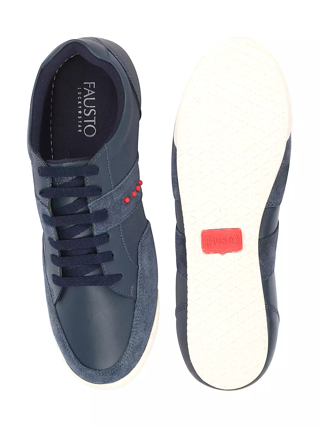 Men Navy Blue Classic Super Light Upper Soft Suede Leather Strap Lace Up Sneakers Shoes