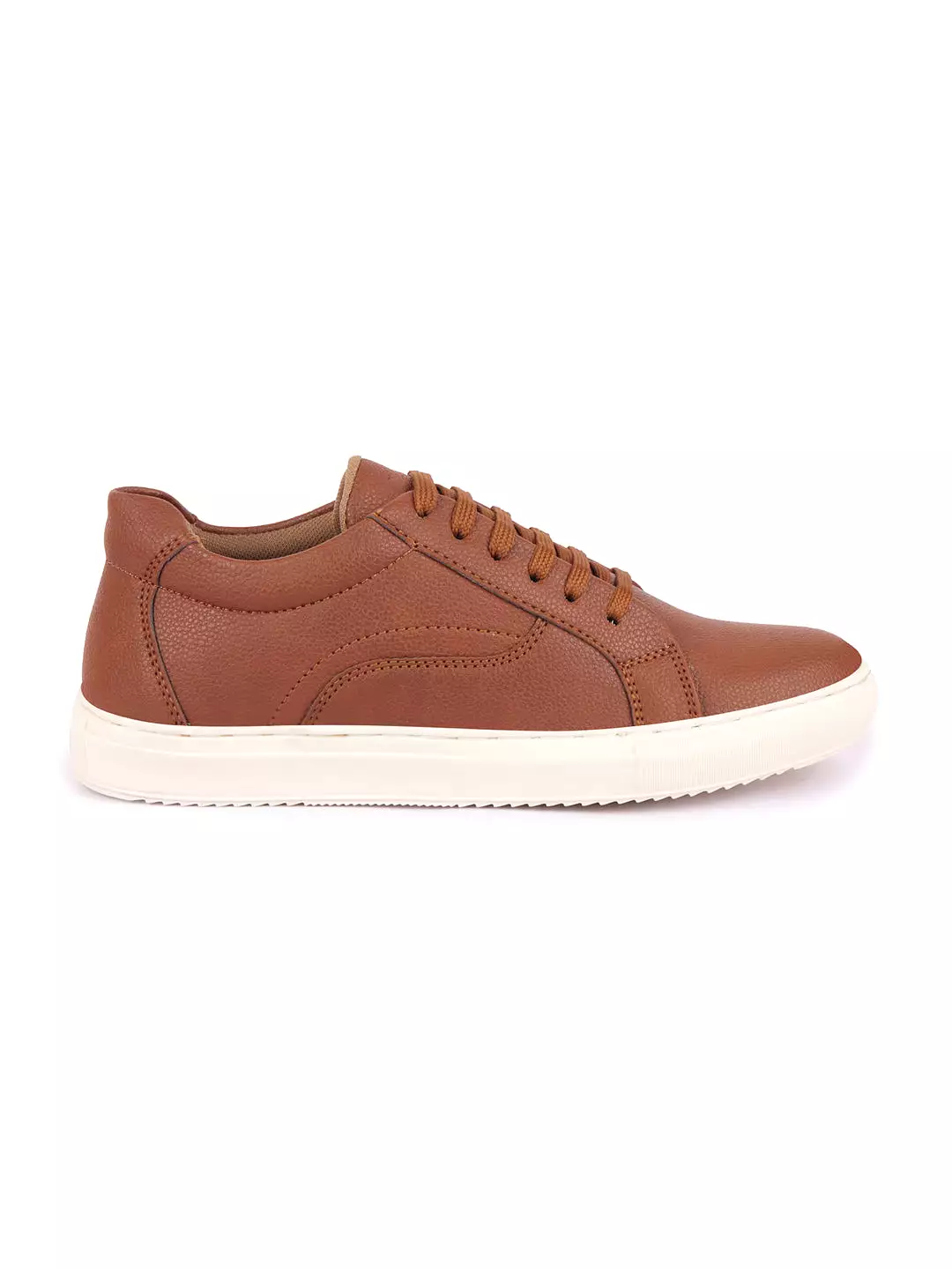 Men Tan Classic Outdoor Lace Up Sneakers