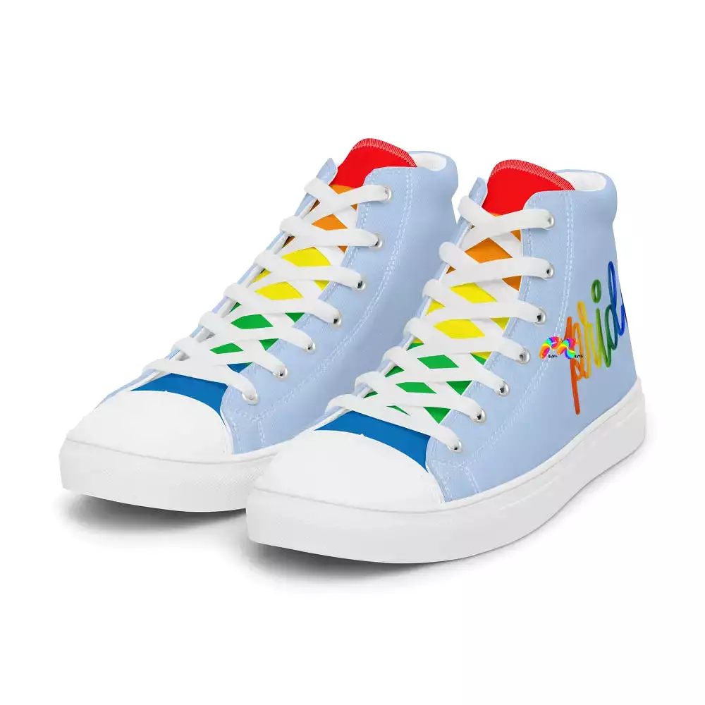 Men's Blue Pride High Top Sneakers