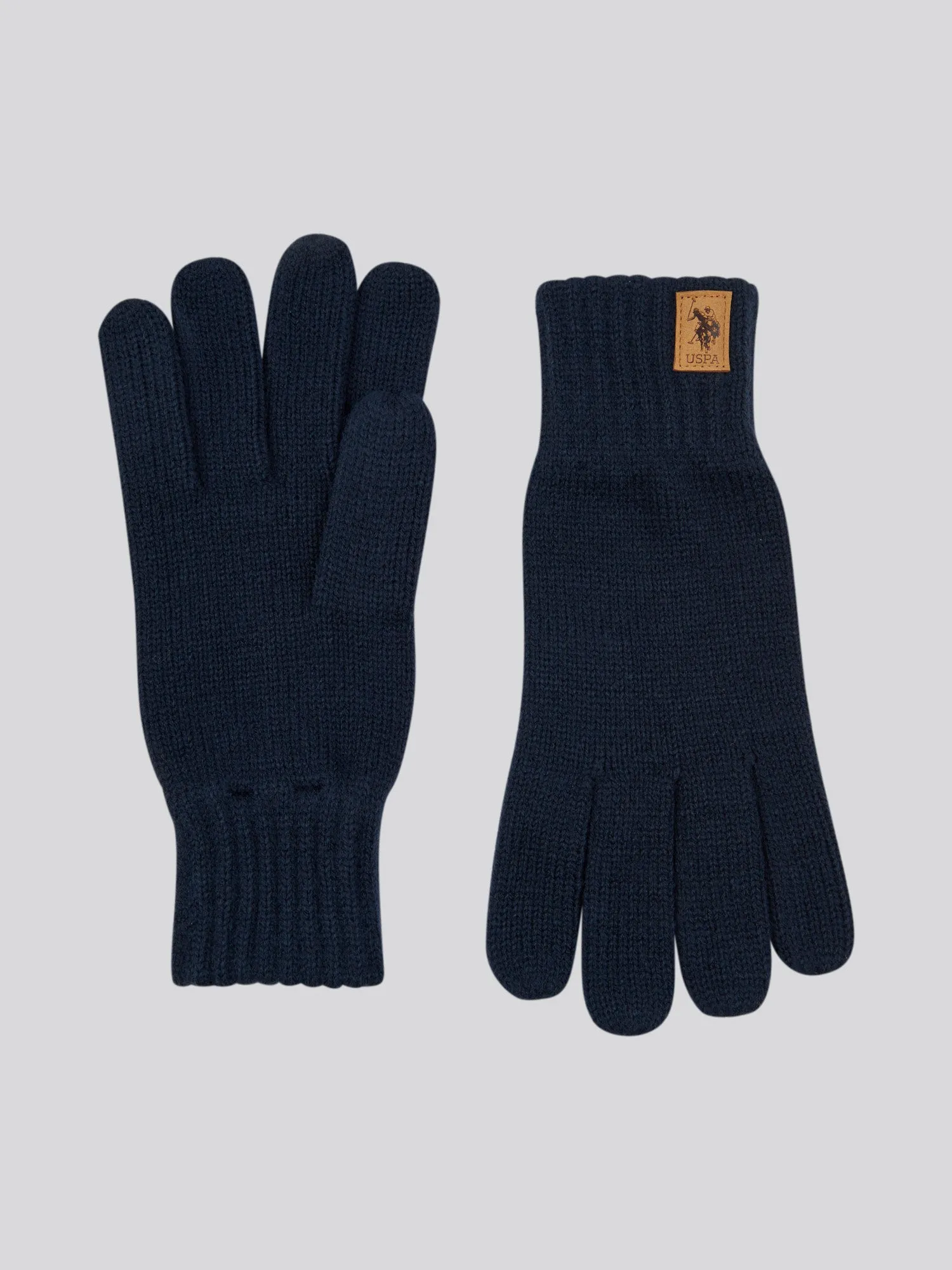 Mens Classic Knit Gloves in Dark Sapphire Navy