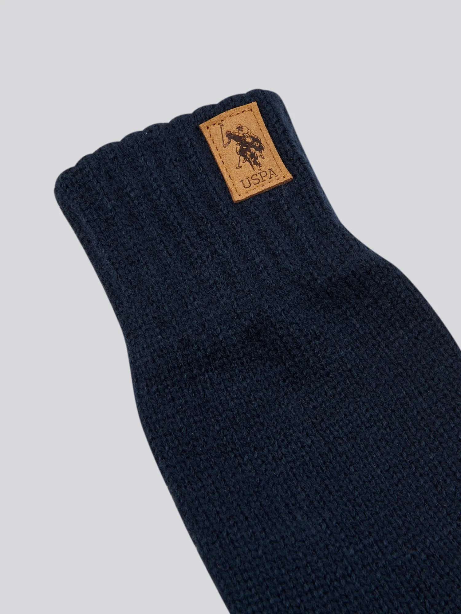 Mens Classic Knit Gloves in Dark Sapphire Navy