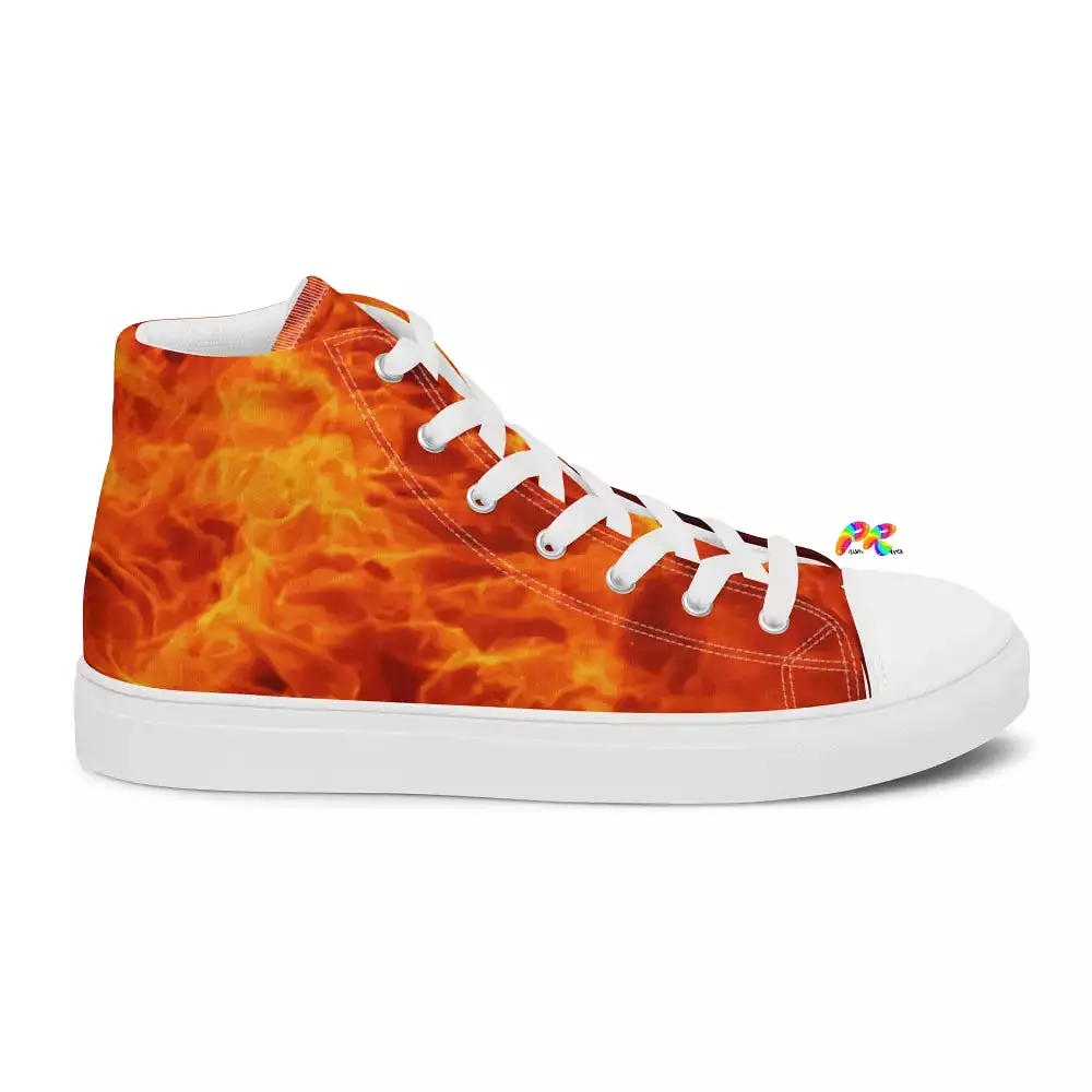 Men’s Fire High Top Canvas Shoes