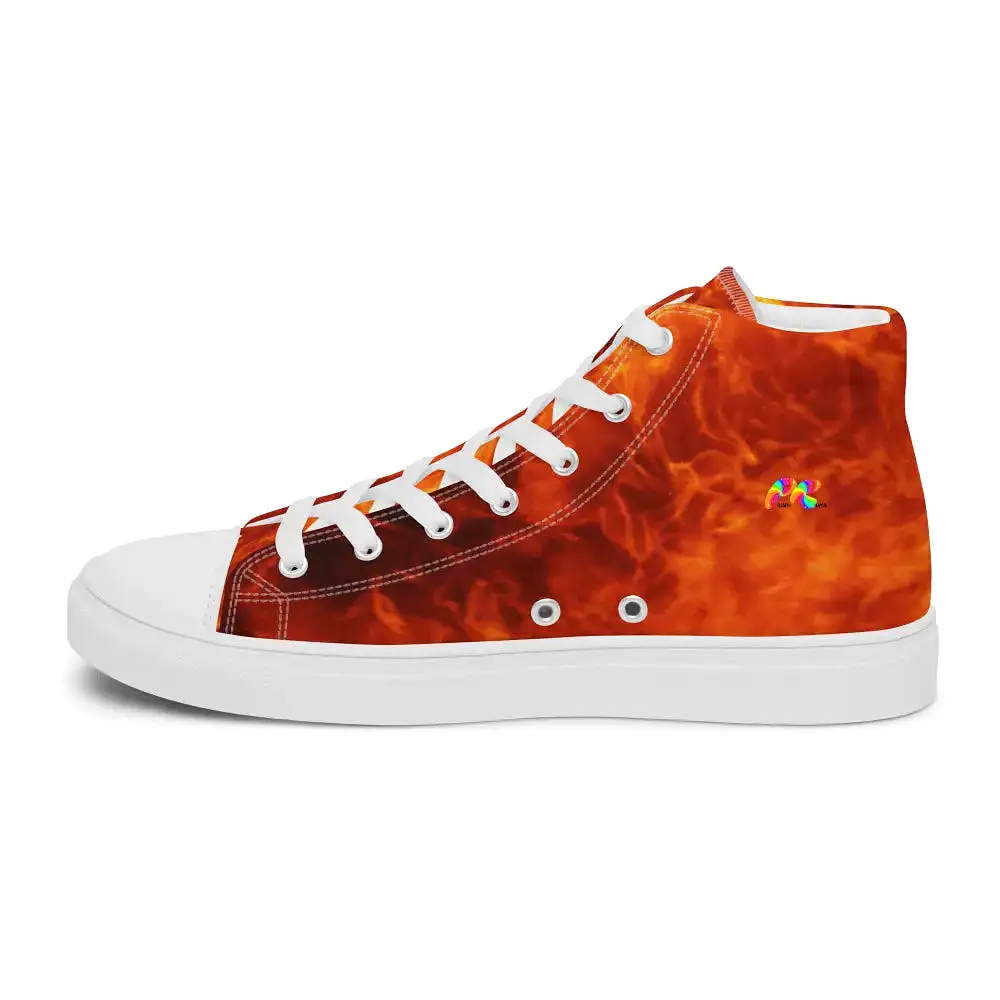 Men’s Fire High Top Canvas Shoes