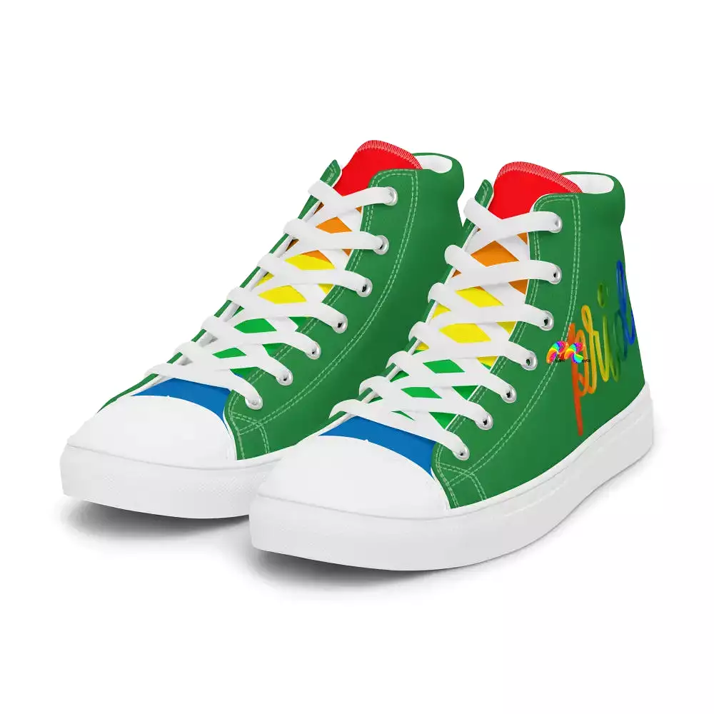 Men's Green Pride High Top Sneakers