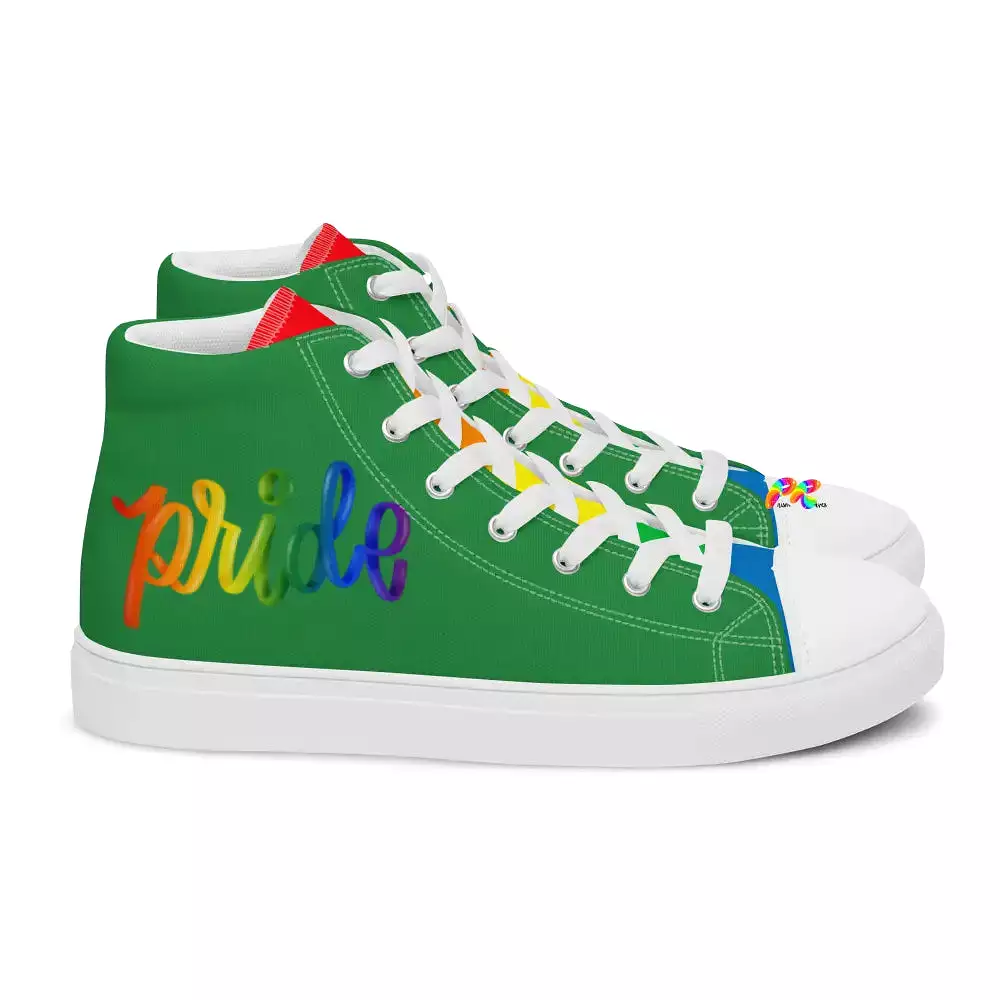 Men's Green Pride High Top Sneakers