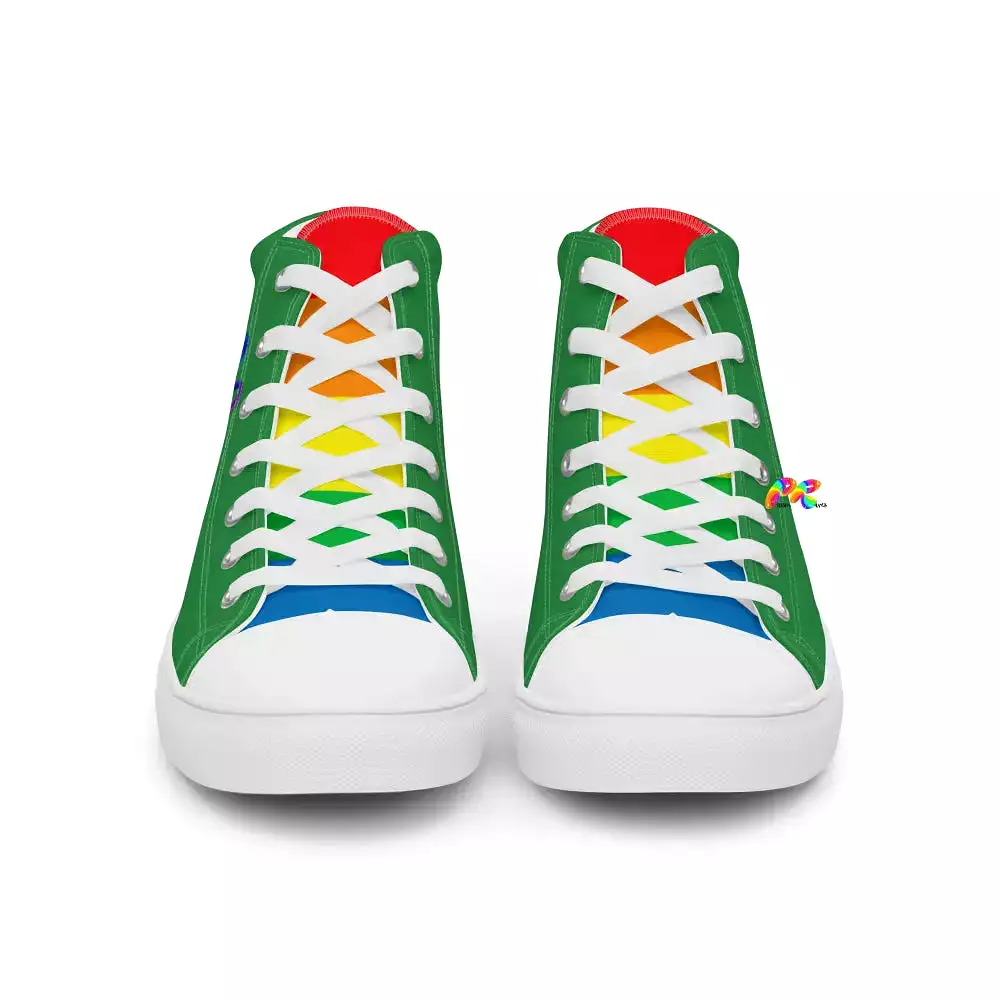 Men's Green Pride High Top Sneakers