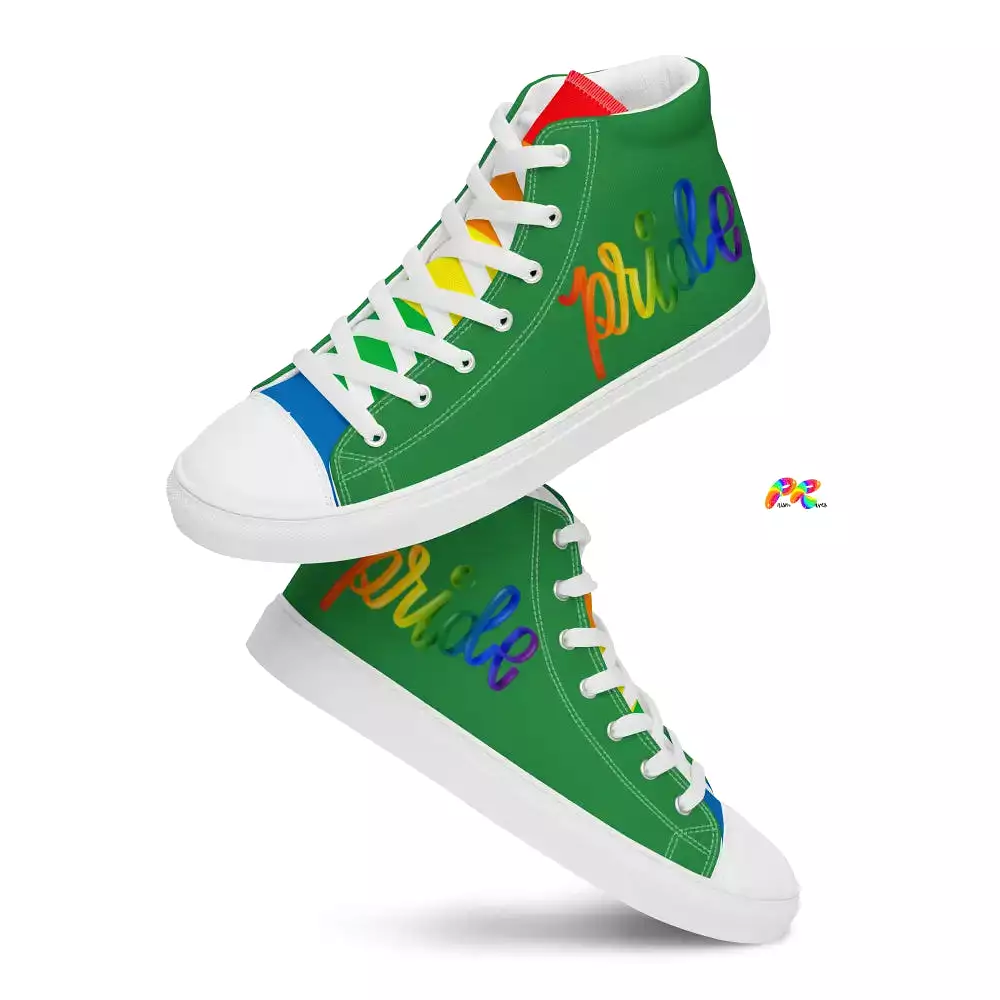 Men's Green Pride High Top Sneakers