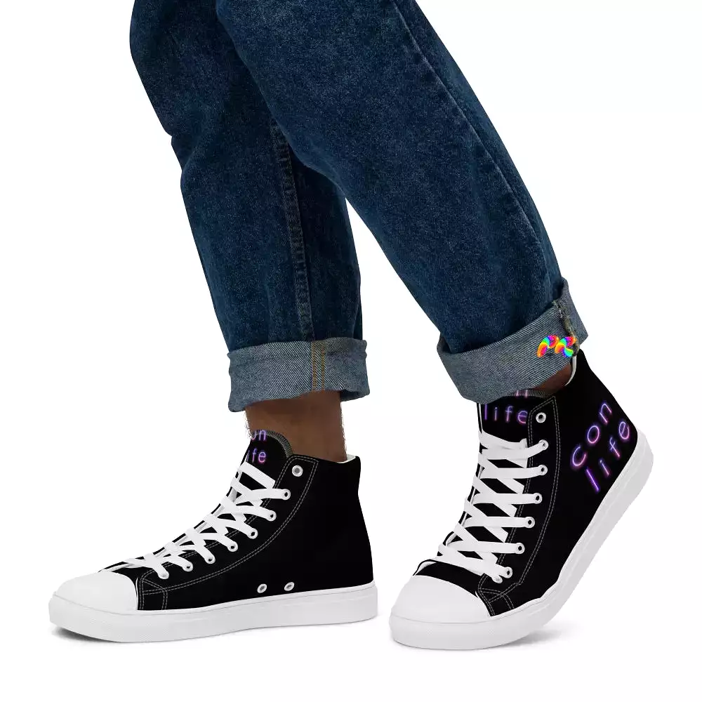 Men’s High Top Canvas Shoes Con Life