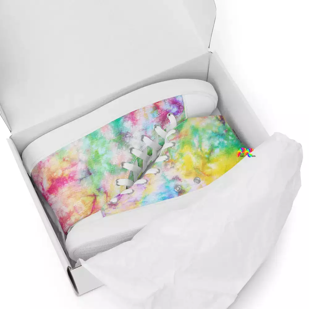 Men’s Tie-Dye High Top Canvas Shoes