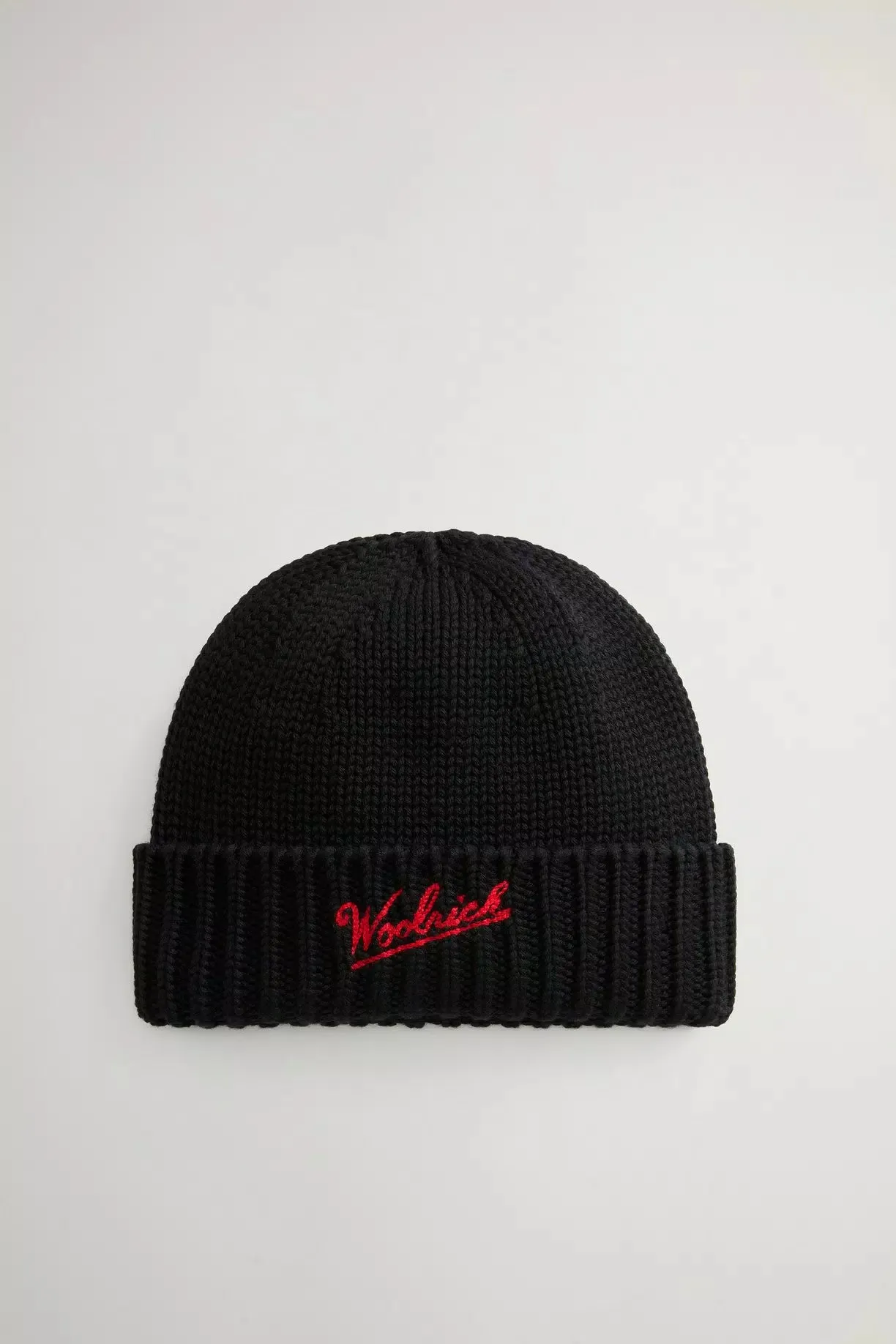 Merino Wool Logo Beanie Black