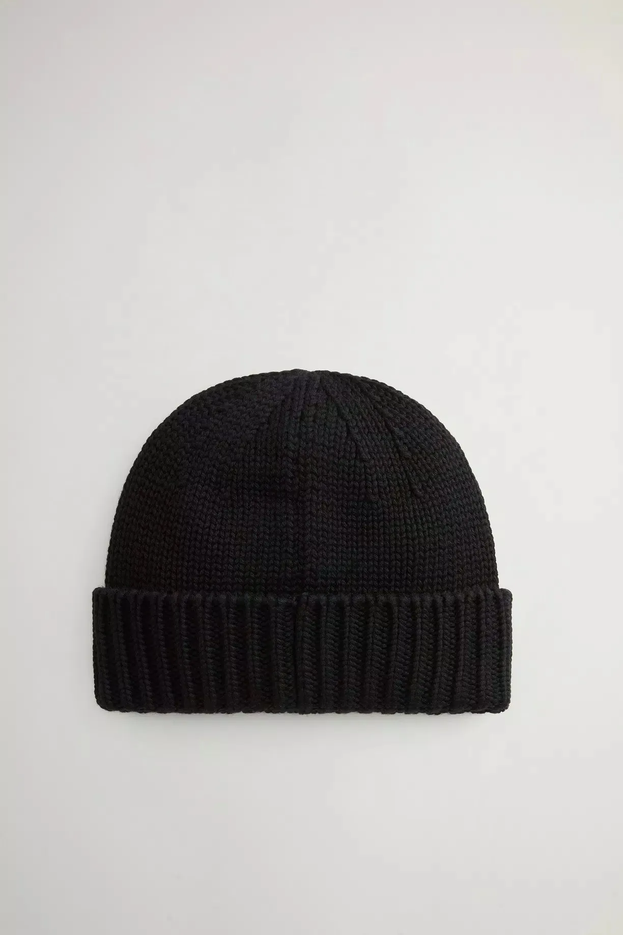 Merino Wool Logo Beanie Black