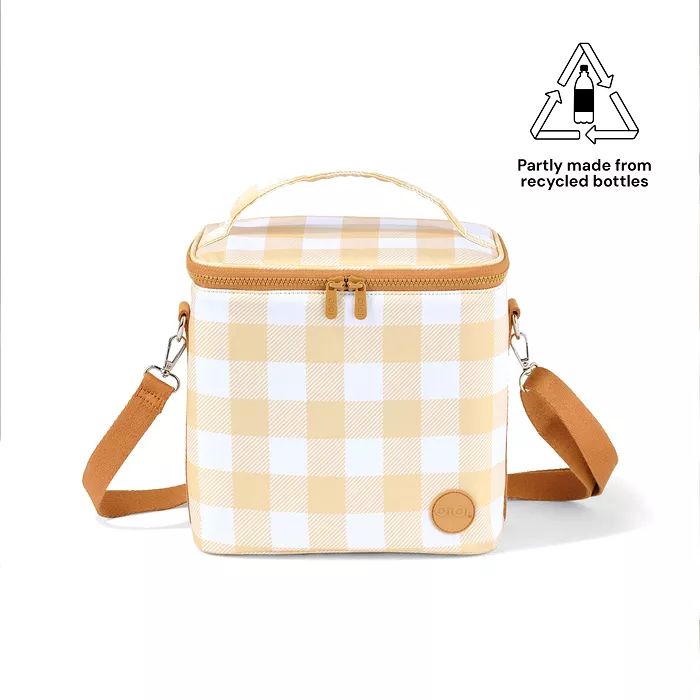 OiOi Insulated Lunch Bag Mini- Beige Gingham