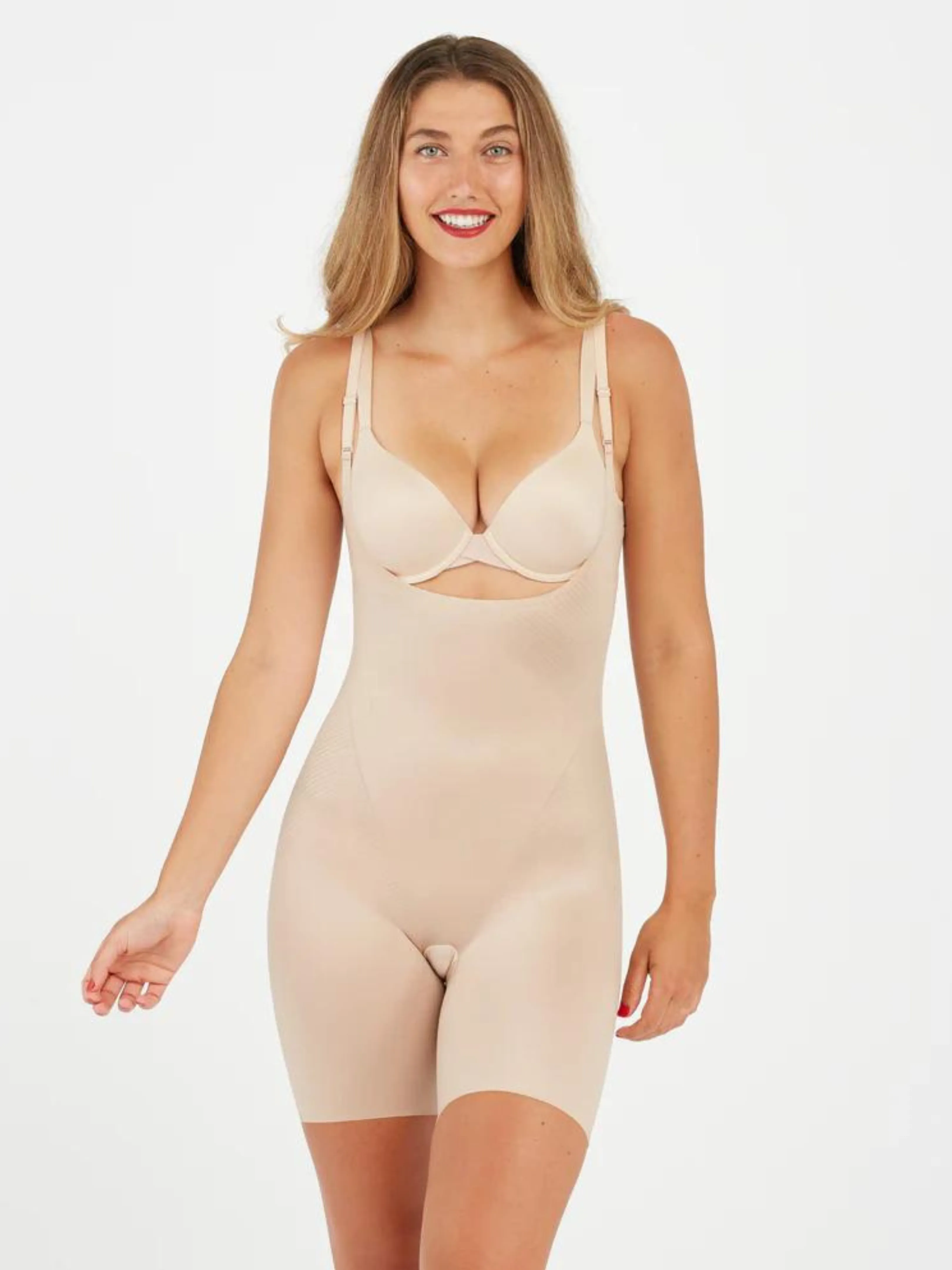 Open Busy Mid Thigh Bodysuit