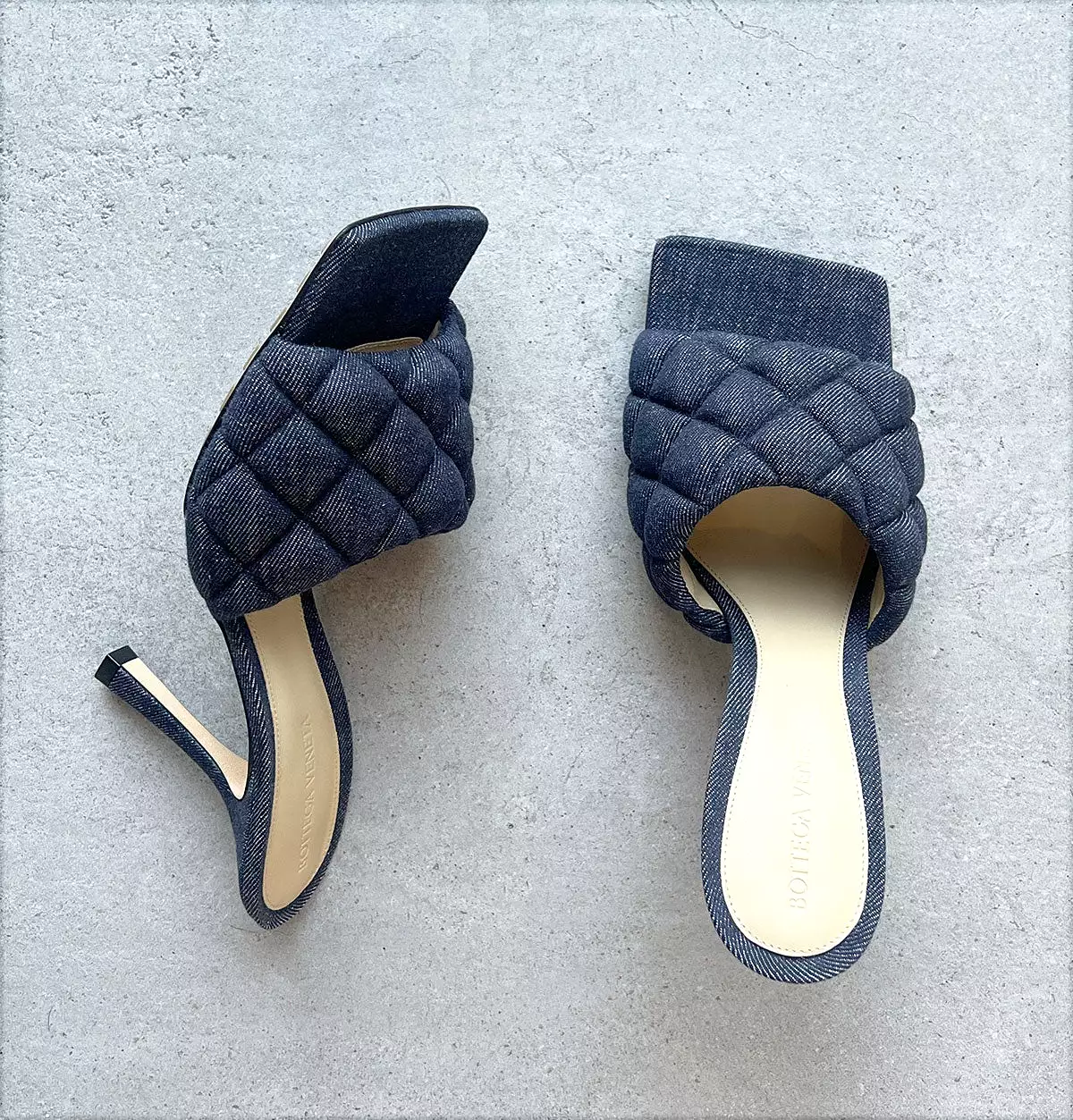 Padded Mule 90, Denim