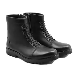 Param - Men's Black Calf Leather Boot