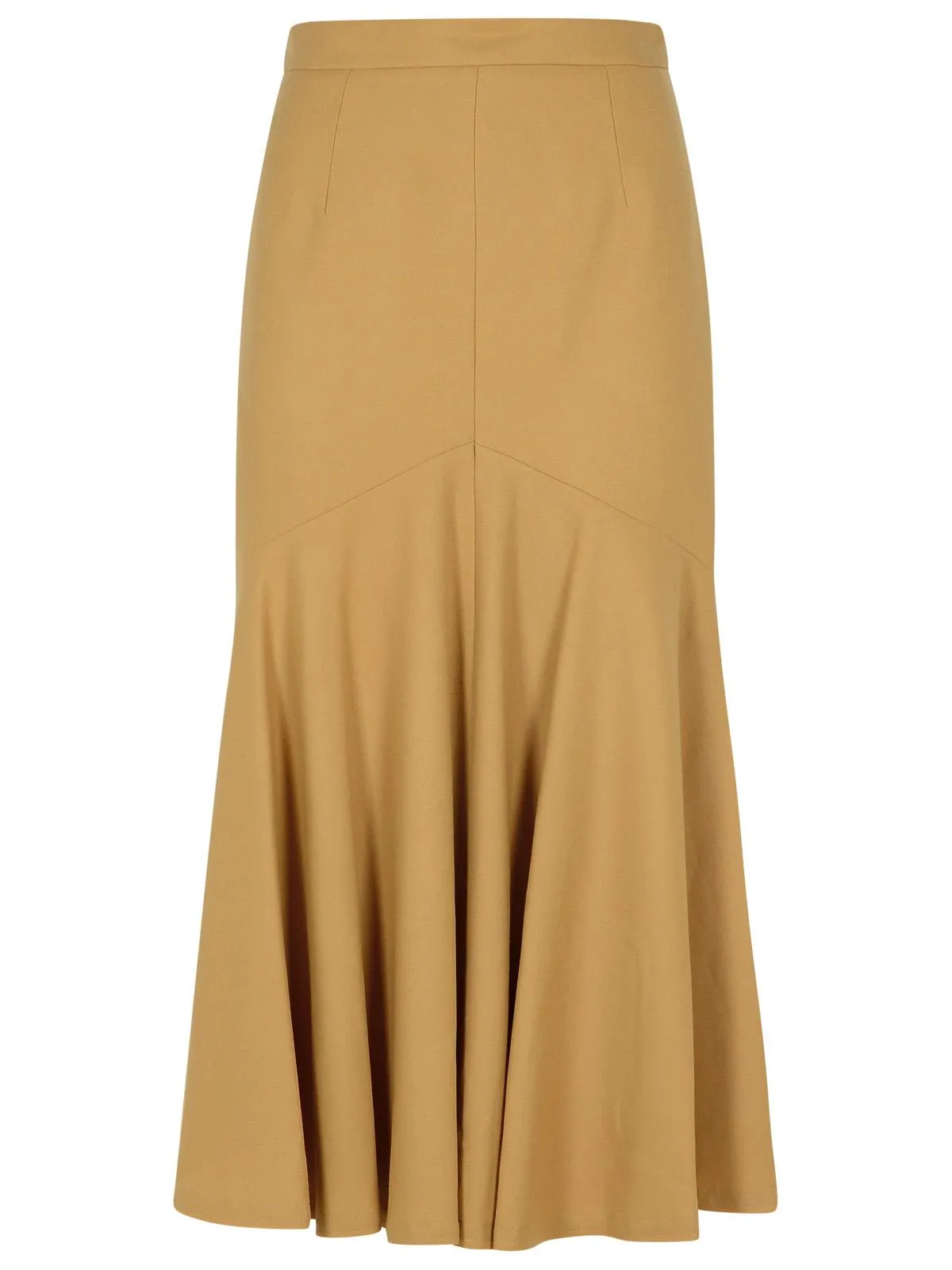 Patou Beige Wool Blend Skirt