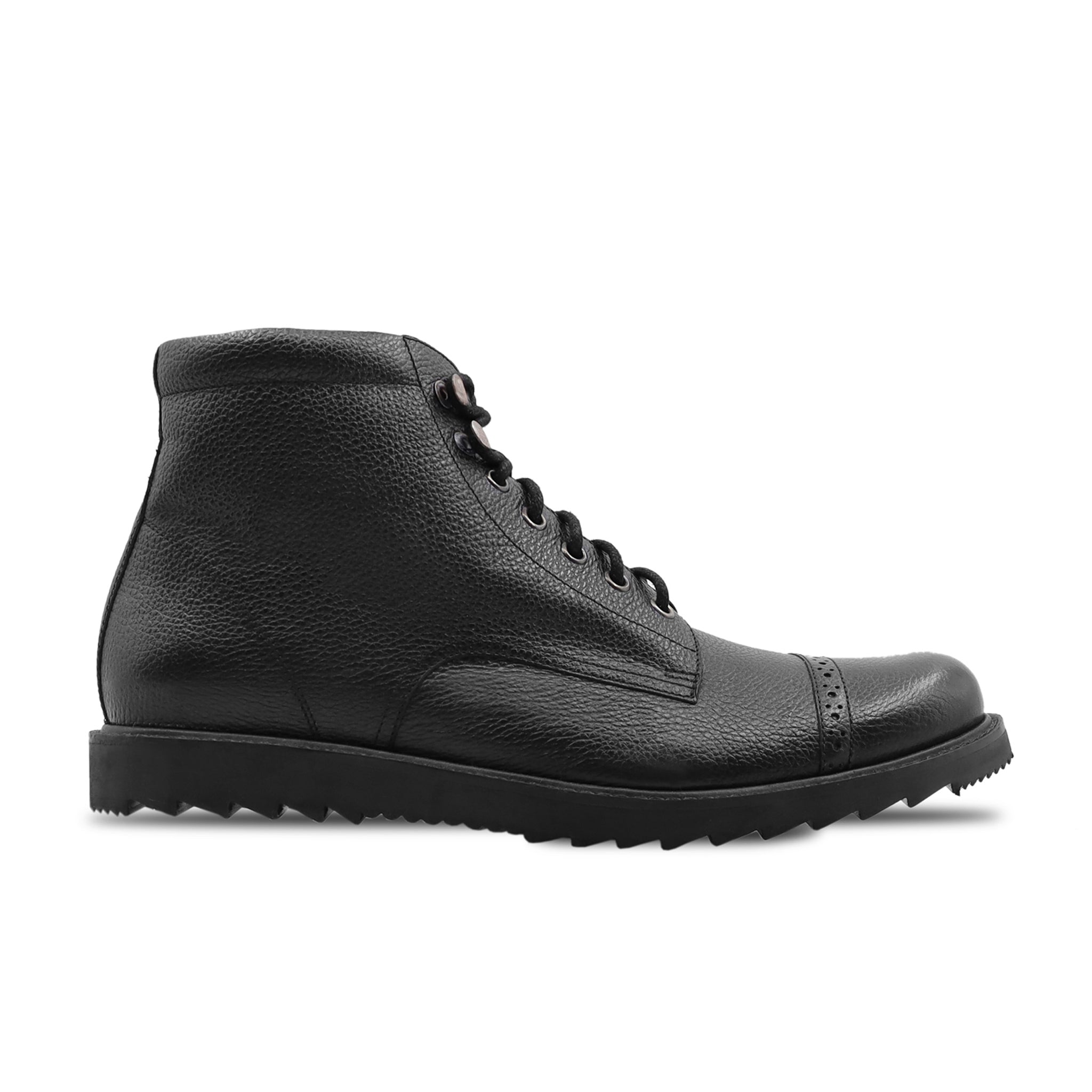 Qagar - Men's Black Pebble Grain Boot