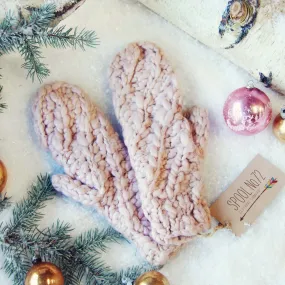 Rosy Knit Gloves