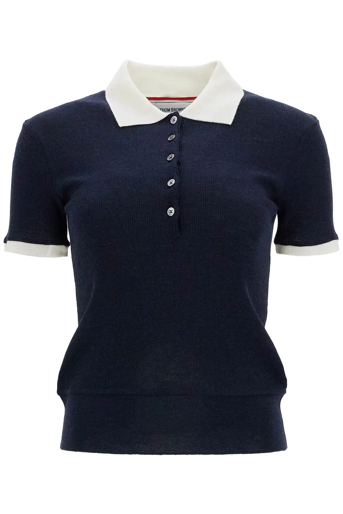 SHORT-SLEEVED WOOL POLO SHIRT