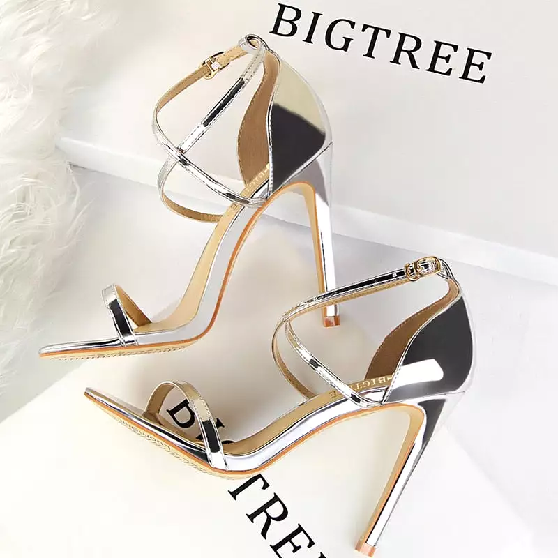 Sparkle Sequins Stiletto Heels Summer Women Sandals