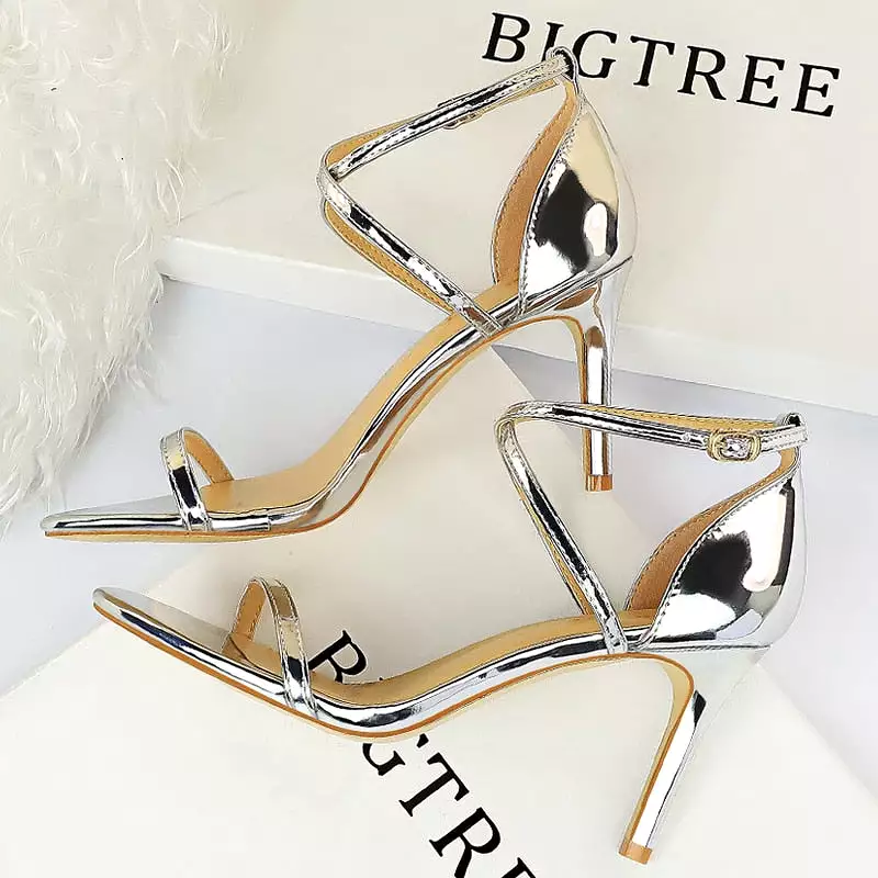 Sparkle Sequins Stiletto Heels Summer Women Sandals