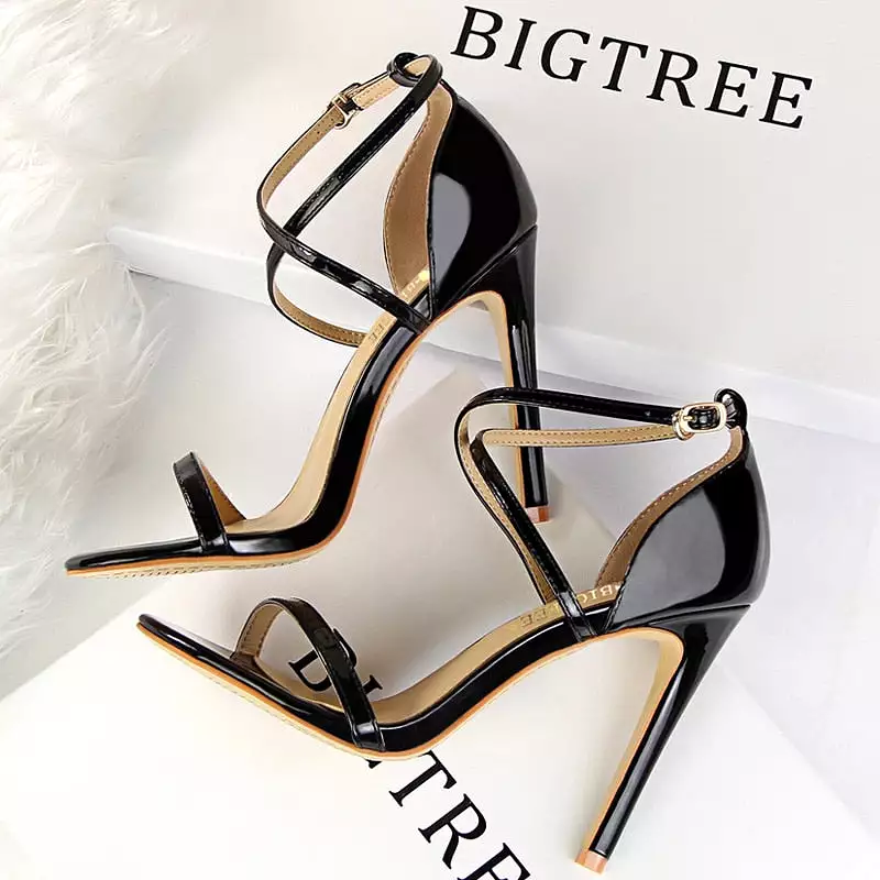 Sparkle Sequins Stiletto Heels Summer Women Sandals